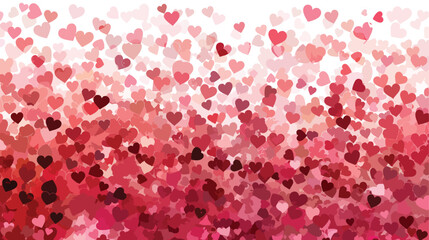 Flat Vector panoramic overlay of hearts
