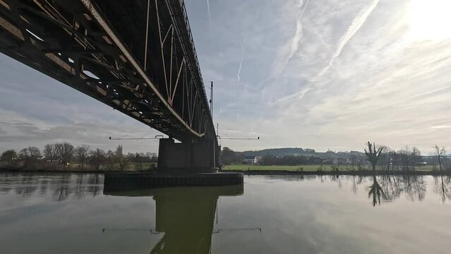 Floods on the rivers Danube and River Naab, in Bavaria Regensburg