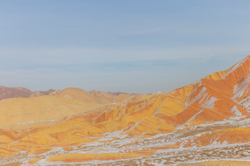 Naklejka premium Zhangye Danxia landform geographical park. Zhangye, China.