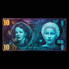 Naklejka na ściany i meble Impeccable FD Bank Note - A Portrait of Economy, Security & Trust Restated