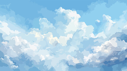 Vector Hand painted watercolor sky abstract 