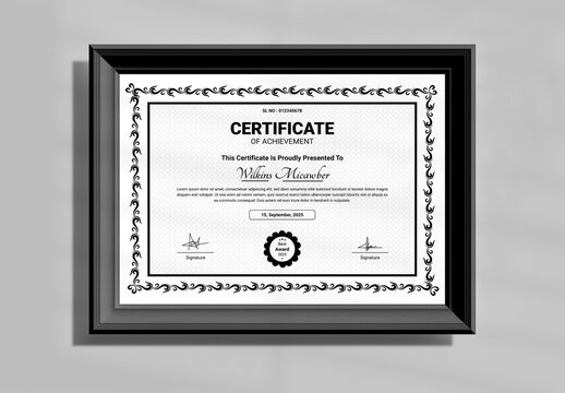 Certificate Layout Template