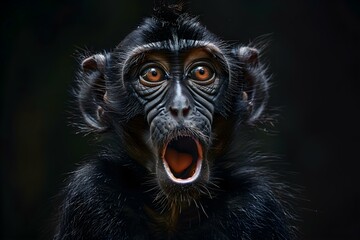 Humorous Monkey Image With Surprised Expression - Ideal for Memes. Concept Monkey Memes, Surprised Expression, Humorous Animals, Funny Images, Viral Content