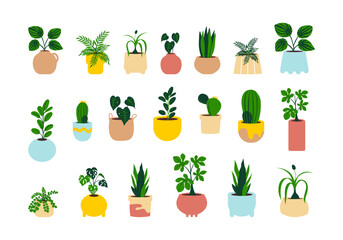 Potted House Plant Element Set