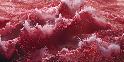 Red Waves Background 