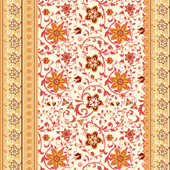 Floral Ethnic Pattern. Vintage Floral Delights A Touch of Nostalgia.spring floral pattern.wallpaper, fabric design.

