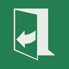 SAFETY CONDITION SIGN PICTOGRAM, DOOR OPENS BY PULLING ON THE RIGHT-HAND SIDE ISO 7010 – E058