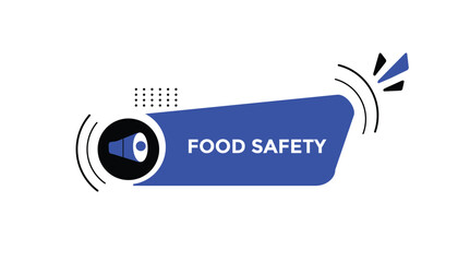Food safety button web banner templates. Vector Illustration