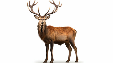 A regal red deer stag with impressive antlers