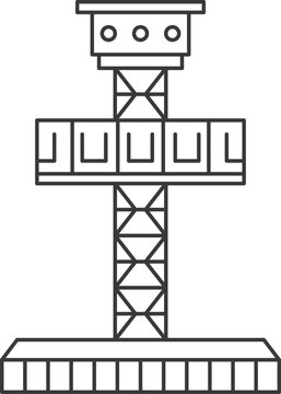 recommend clip art: 線画のテーマパーク関連単品イラストアイコンセット　フリーフォール