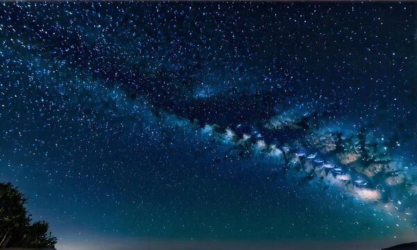 a closeup photo illustration of a night sky full of large star patterns and stars =AI generated illustration