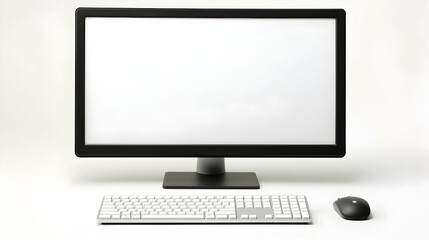 Modern computer monitor and keyboard