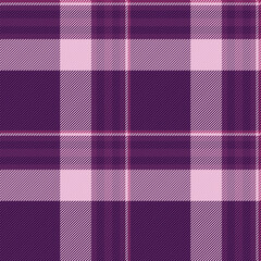 Grunge background seamless fabric, business tartan textile check. Tone pattern plaid vector texture in dark and purple colors.