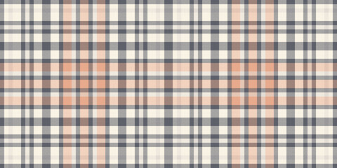 Feminine textile background fabric, kingdom tartan plaid check. Age pattern vector texture seamless in pastel and old lace colors.