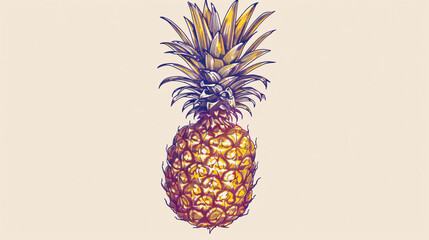 Pineapple (Ananas comosus).