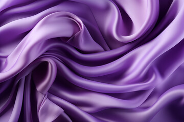 Purple silk fabric background, clothing material beautiful folds 