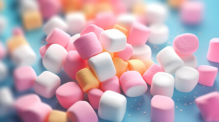 Fototapeta na wymiar Colorful creative marshmallow background