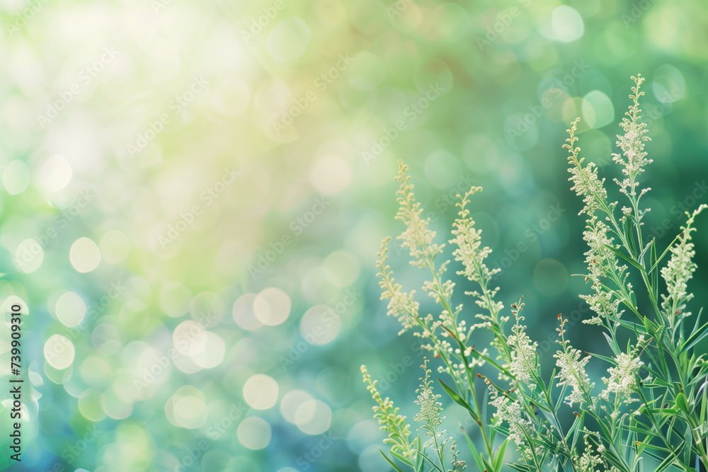 Poster a slide background for showcasing spring. background image. created with generative ai technology