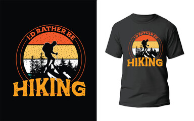 Hiking t-shirt design, outdoor shirt