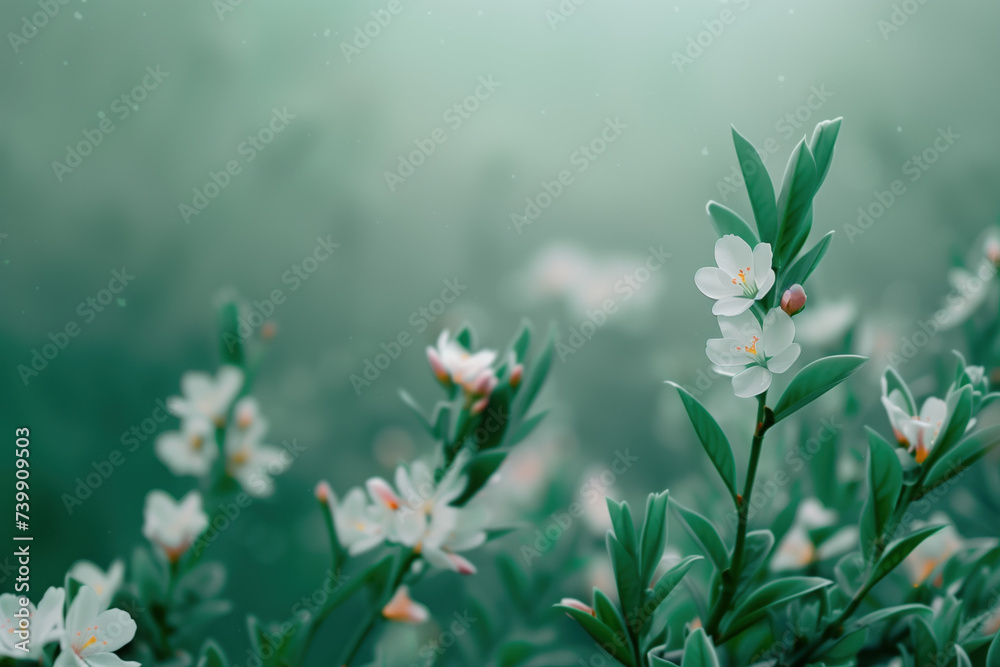 Poster a slide background for showcasing spring. background image. created with generative ai technology
