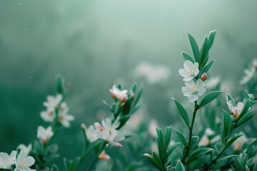 A slide background for showcasing spring. Background image. Created with Generative AI technology