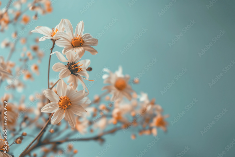Poster a slide background for showcasing spring. background image. created with generative ai technology