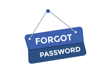 Forgot password button web banner templates. Vector Illustration 
