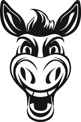Donkey svg outline drawing