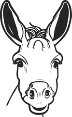 Donkey svg outline drawing