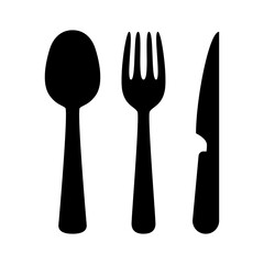 Cutlery icon. Spoon, forks. restaurant business concept, vector illustration