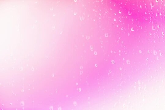 Pink background with bubbles and raindrops for a calm atmosphere