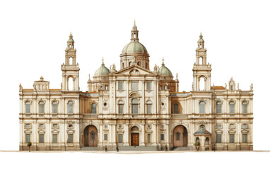 Historical Palazzo on transparent background