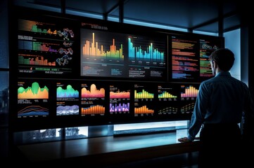 Financial data analytics technology dashboard