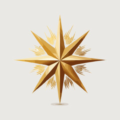 Fototapeta na wymiar golden star isolated on white 