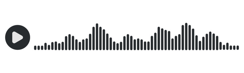 audio speaker illustration podcast audio waveform template for radio, voice messages, music player, voice assistant, voice recorder