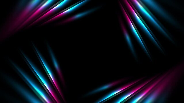 Blue purple neon laser lines abstract technology background. Seamless looping futuristic motion design. Video animation Ultra HD 4K 3840x2160