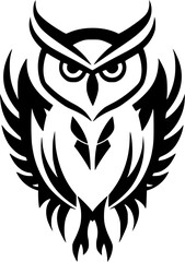 Obraz premium Owl | Minimalist and Simple Silhouette - Vector illustration