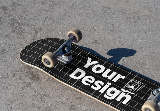 Mockup of customizable skateboard