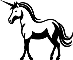Obraz premium Unicorn | Minimalist and Simple Silhouette - Vector illustration