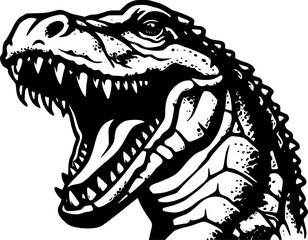 Naklejka premium Alligator - Minimalist and Flat Logo - Vector illustration