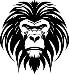 Naklejka premium Baboon - Minimalist and Flat Logo - Vector illustration