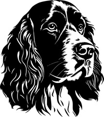 Fototapeta premium Cocker Spaniel | Minimalist and Simple Silhouette - Vector illustration