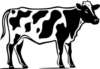 Cow - High Quality Vector Logo - Vector illustration ideal for T-shirt graphic - obrazy, fototapety, plakaty