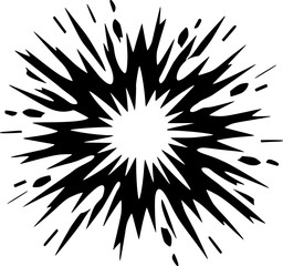 Explosion | Black and White Vector illustration