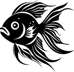Fototapeta premium Fish | Black and White Vector illustration
