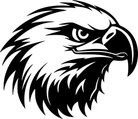 Obraz premium Eagle - Black and White Isolated Icon - Vector illustration