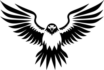 Fototapeta premium Eagle - Black and White Isolated Icon - Vector illustration