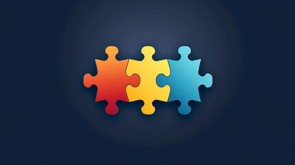 Puzzle icon. Teamwork or leisure game.