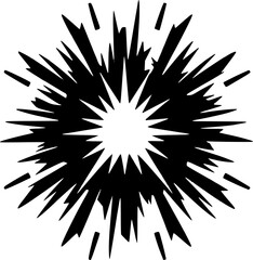 Explosion | Black and White Vector illustration