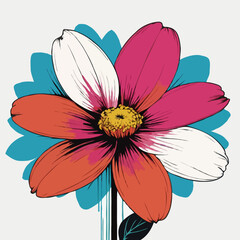 illustration of a colourful flower